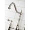 Kingston Brass KS1276ALBS Heritage Bridge Kitchen Faucet W/ Brass Sprayer, Nickel KS1276ALBS - alternate 7